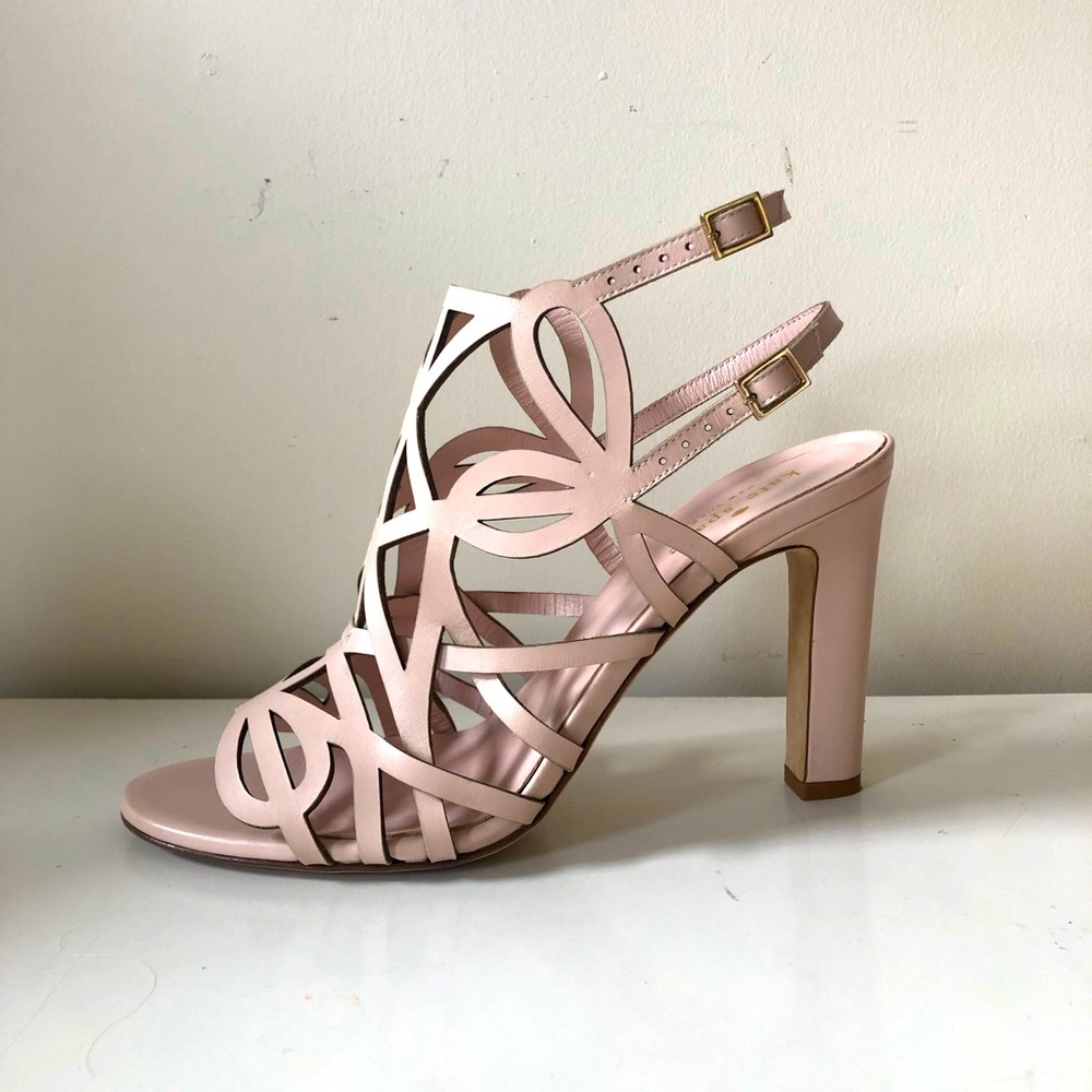 kate spade Pale Pink Sculptural Heels 8.5